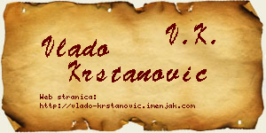 Vlado Krstanović vizit kartica